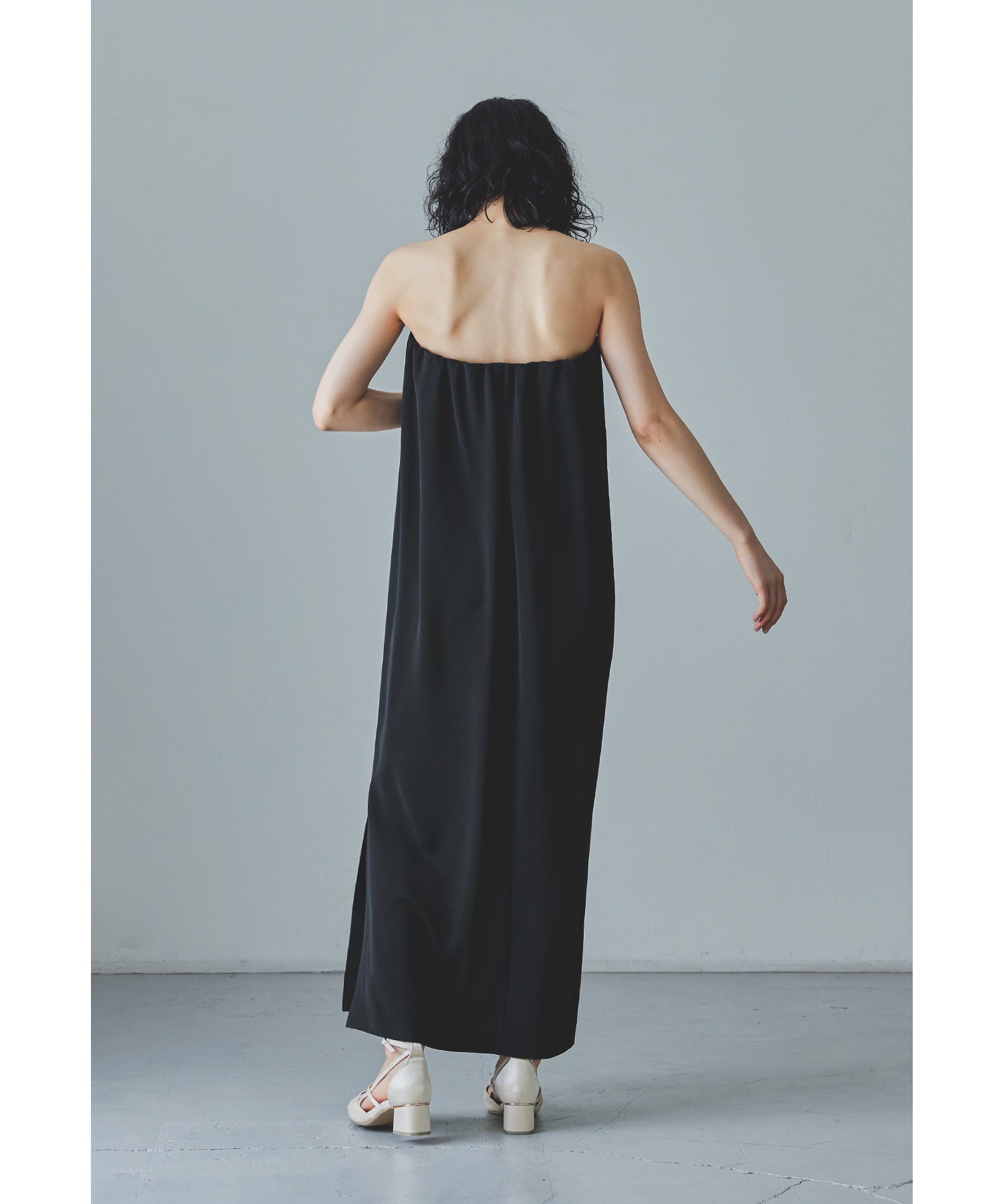 バックシアージレセットアップドレス パーティードレス 結婚式 ベスト キャミワンピース 2点セット レイヤード 羽織 ノースリーブ 無地 ストライプ シンプル お呼ばれ パーティー 二次会 披露宴