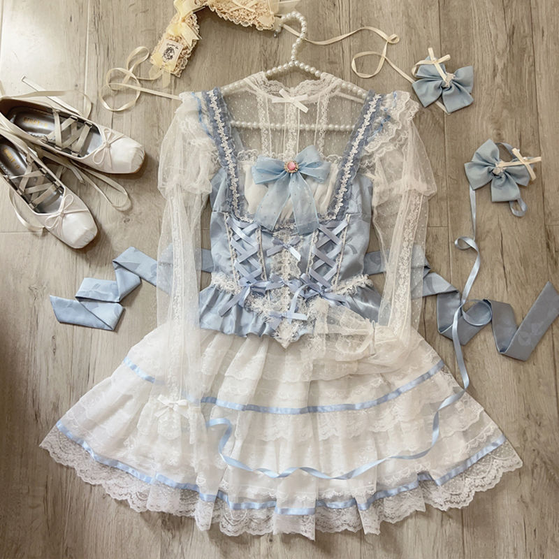 ロリータドレス【乙女恋心】オリジナルデザイン日系ロリータバレエ風花嫁jskキャミソールワンピース和服コスチュームコスチューム ロリータドレス【乙女恋心】オリジナルデザイン日系ロリータバレエ風花嫁jskキャミソールワンピース和服コスチュームコスチューム