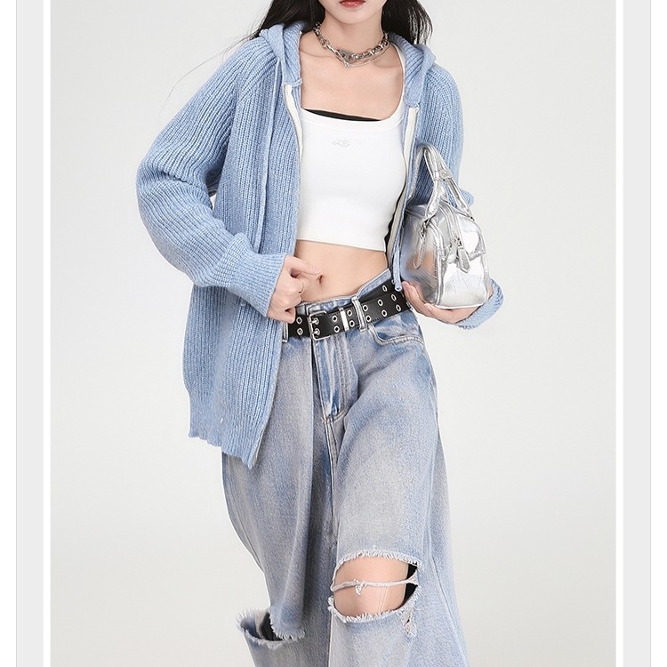 セーター ニット トップス ワイド ケーブル ビッグシルエット パーカー フーディー ドロップショルダー 長袖 セーター ニット トップス ワイド ケーブル ビッグシルエット パーカー フーディー ドロップショルダー 長袖