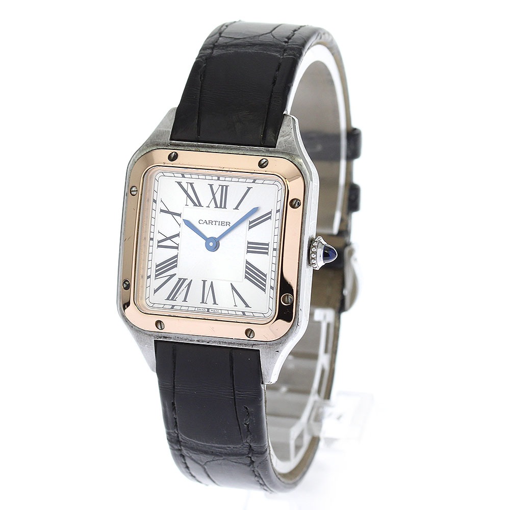 カルティエ CARTIER W2SA0012 サントスデュモン コンビ SM クォーツ レディース _805355【中古】