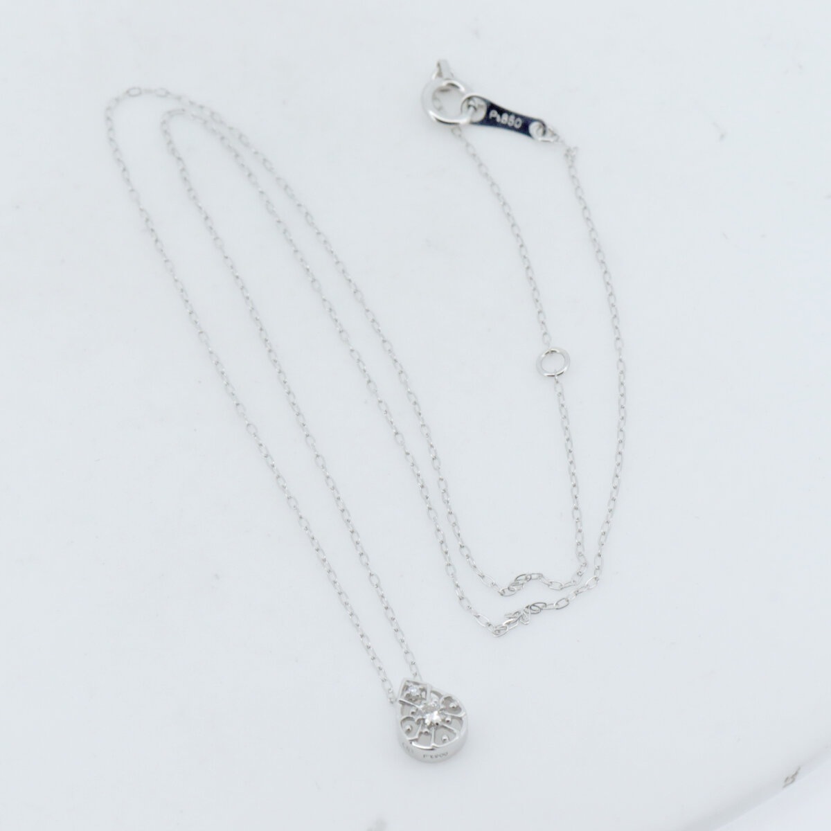 オーバーエクセレント ダイヤモンド ネックレス 0.03ct Pt950/Pt850(プラチナ) 質屋出品 オーバーエクセレント ダイヤモンド ネックレス 0.03ct Pt950/Pt850(プラチナ) 質屋出品