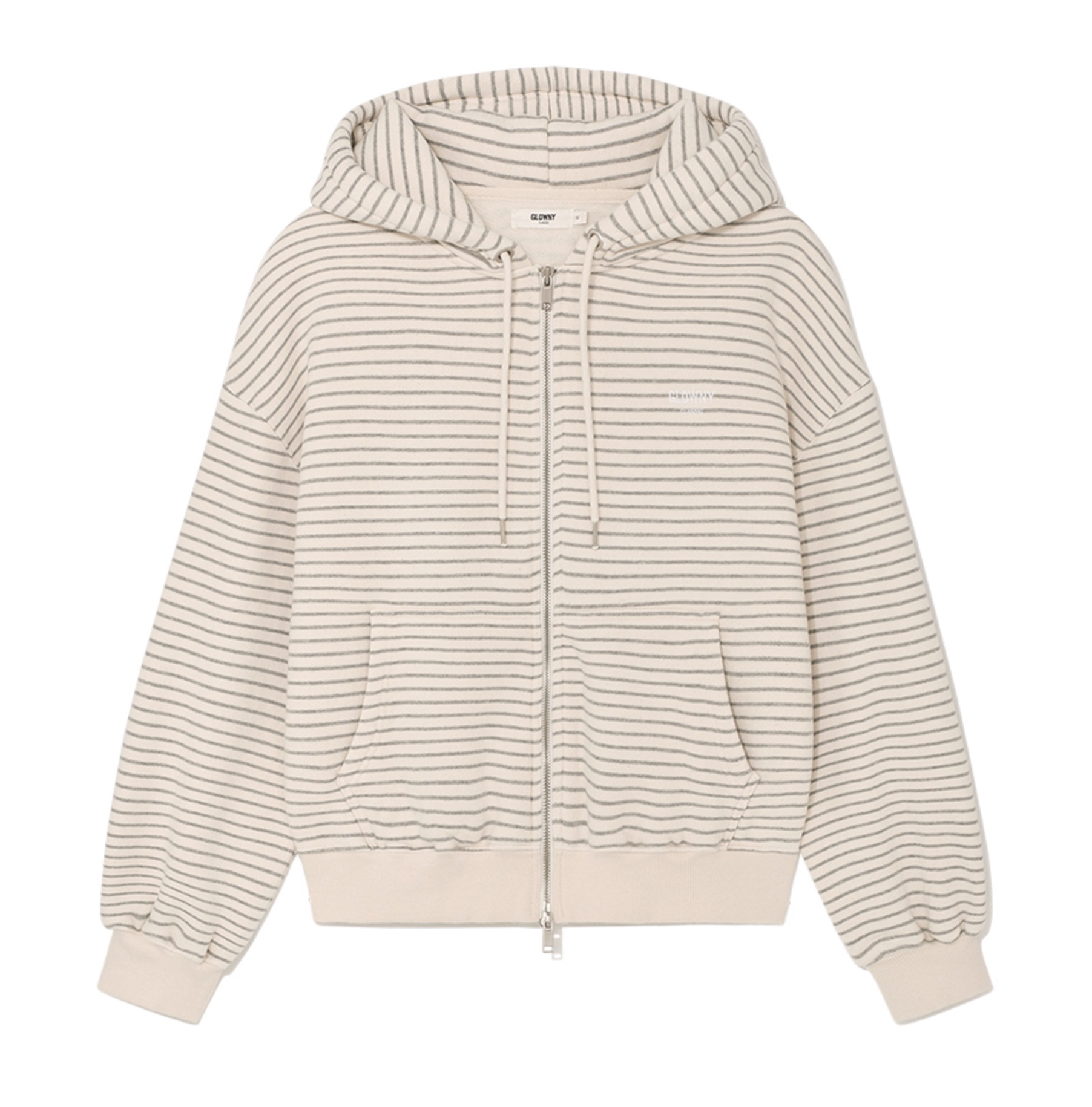 G BOXY ZIP UP -(IVORY,GRAY,STRIPE) G BOXY ZIP UP -(IVORY,GRAY,STRIPE)