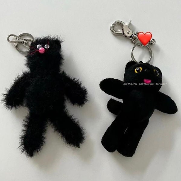 Qoo10] 韓国イン大人気可愛い黒猫ドールキーホルダ