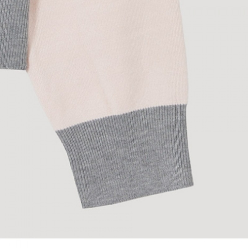 (Shes Miss) カラーマッチングフラップポケットニットカーディガン_SSKCDP12530 (Shes Miss) カラーマッチングフラップポケットニットカーディガン_SSKCDP12530