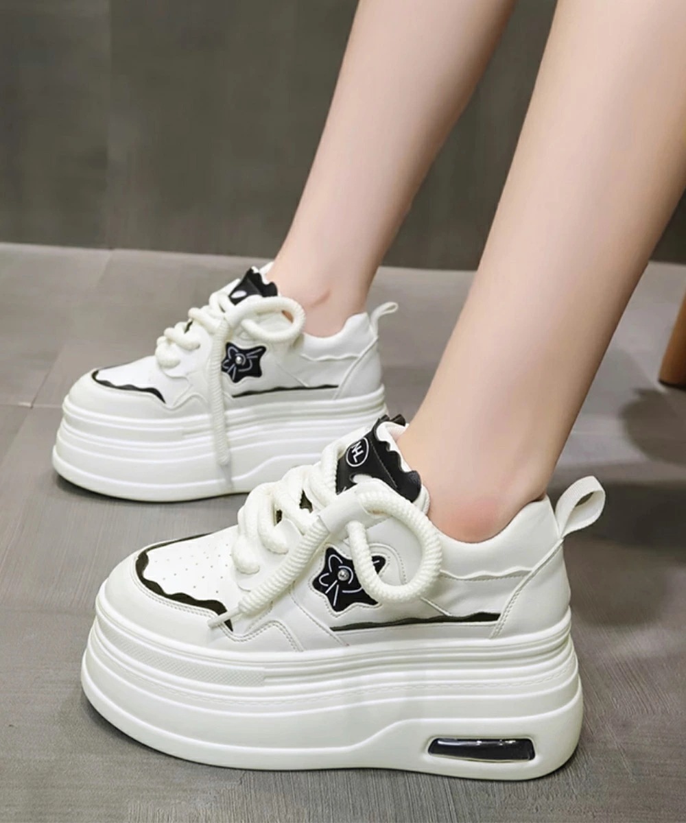 ボリューム厚底スニーカー レディース美脚 ホワイトスニーカー プラットフォーム靴 低身長さんシューズ ボリューム厚底スニーカー レディース美脚 ホワイトスニーカー プラットフォーム靴 低身長さんシューズ