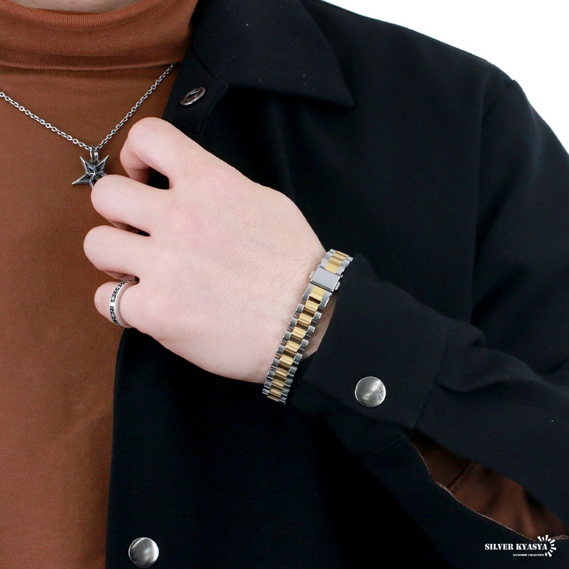 ステンレス 磁気ブレスレット [b333-12mm]