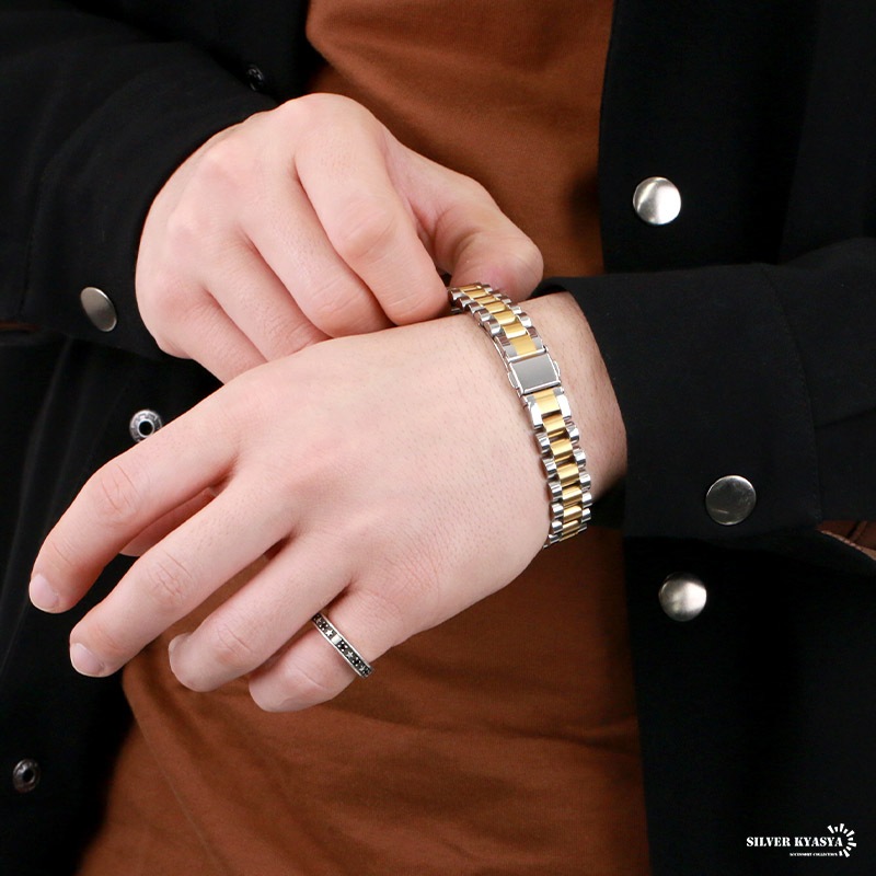 ステンレス 磁気ブレスレット [b333-12mm]