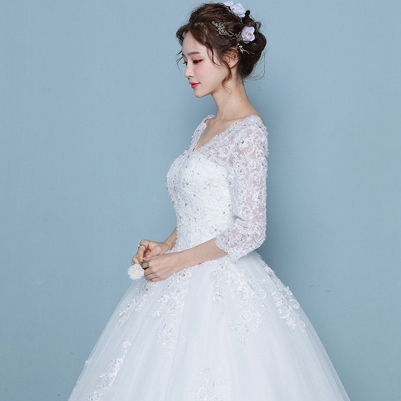 ウエディングドレス 結婚式 五分袖 ウェディングドレス 安い