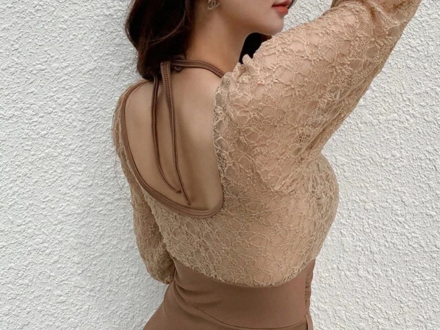 水着 レディース ワンピース水着 レディース ママ水着 ワンピース 体型カバー バックオープン ワンピース水着 大きいサイズ 水着 袖あり スカート 水着 可愛い レディース