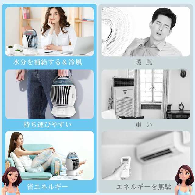 冷風機 冷風扇 卓上クーラー 一台4役 送風 冷却 加湿 スプレー冷却 熱中症と暑さ対策 90自動首振り 氷冷却 強力 3段階風力調節 USB給電 スプレー用 空気浄化 乾燥防止 500 ml以上の 冷風機 冷風扇 卓上クーラー 一台4役 送風 冷却 加湿 スプレー冷却 熱中症と暑さ対策 90自動首振り 氷冷却 強力 3段階風力調節 USB給電 スプレー用 空気浄化 乾燥防止 500 ml以上の