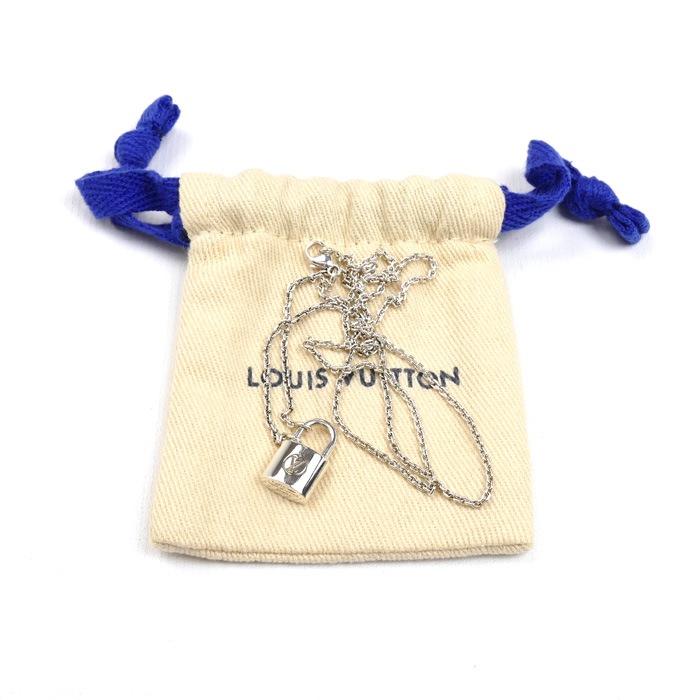 LOUIS VUITTON ルイ・ヴィトン シルバー925 パンダンティフ ロックイット ネックレス Q93559 D08087 8.1g 50cm ユニセックス 中古
