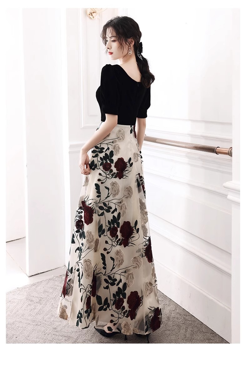 ドレス イブニングドレス パーティードレス ロング 黒 ベロア ベルベット 刺繍 花柄 オシャレ キレイめ ドッキング チュール ロングドレス 赤 パフスリーブ 発表会ドレス Aライン ロング丈 半袖 ドレス イブニングドレス パーティードレス ロング 黒 ベロア ベルベット 刺繍 花柄 オシャレ キレイめ ドッキング チュール ロングドレス 赤 パフスリーブ 発表会ドレス Aライン ロング丈 半袖