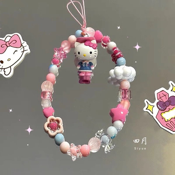 ハローキティ ジュエリートップストラップ リングキーホルダー