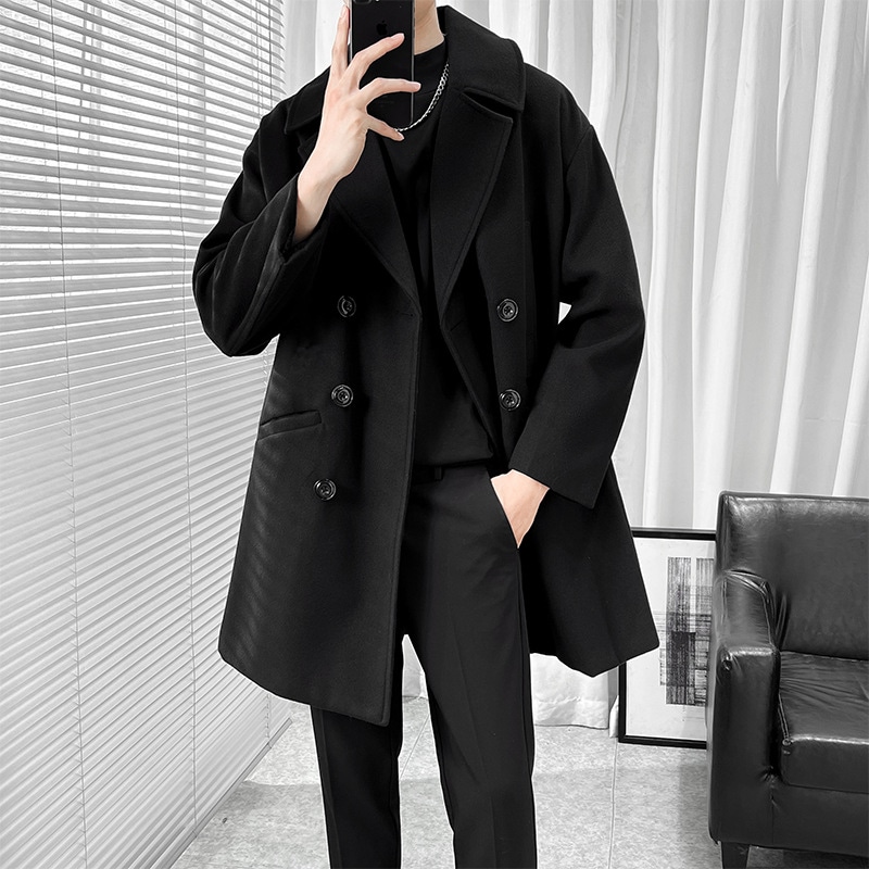 ミドル丈日本製イタリア素材】ウールメルトン ピーコート | アン