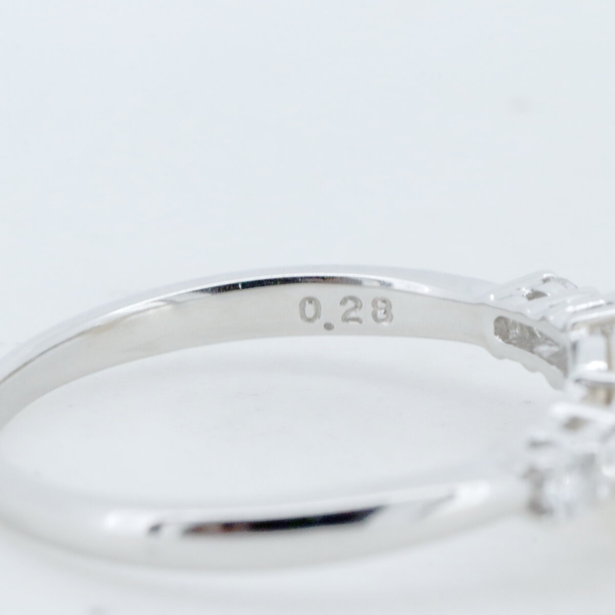 パール ダイヤモンド リング 指輪 8.5ミリ 0.28ct 18.5号 Pt900(プラチナ) 質屋出品 パール ダイヤモンド リング 指輪 8.5ミリ 0.28ct 18.5号 Pt900(プラチナ) 質屋出品