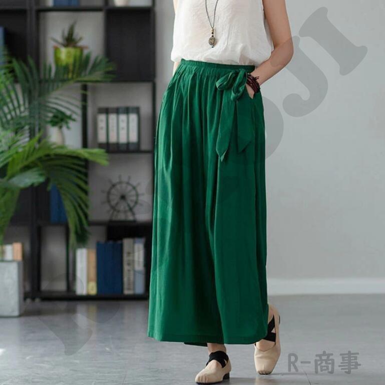 ワイドパンツ レディース ガウチョパンツ 春 夏 大きいサイズ ボトムス キュロット パンツ フレアパンツ 体型カバー リラックス 着痩せ