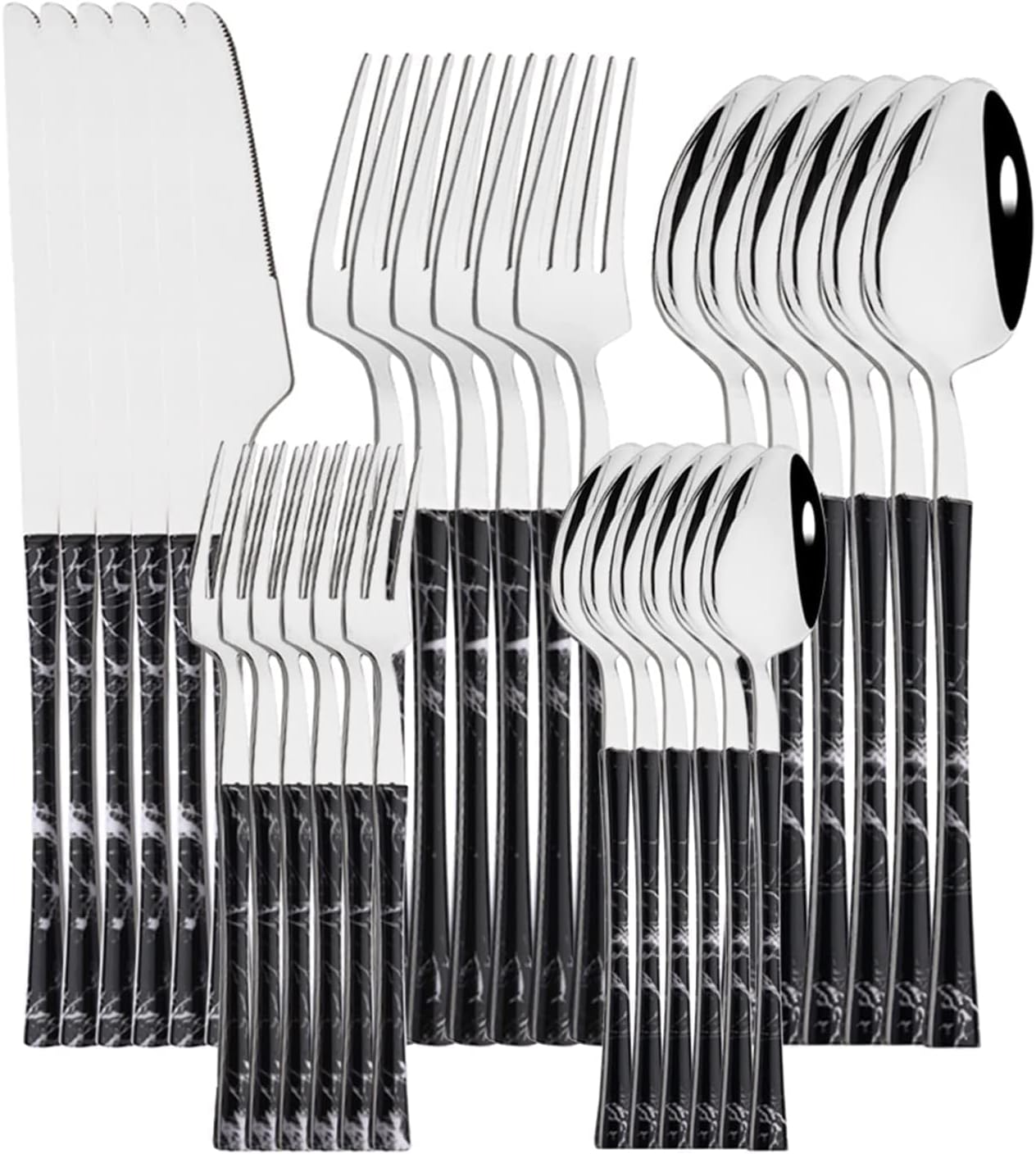 フォークナイフスプーンセット6 / 30pcsステンレススチール食器カトラリーSES光沢のある銀製品の食器西洋料理ホームナイフフォークティースプーンフラットウェアステンレス鋼 フォークナイフスプーンセット6 / 30pcsステンレススチール食器カトラリーSES光沢のある銀製品の食器西洋料理ホームナイフフォークティースプーンフラットウェアステンレス鋼