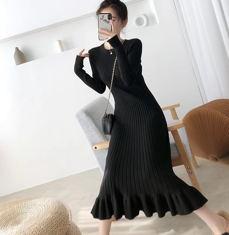 レディース ワンピース ニット ロング 長袖 Uネック ラウンドネック フレア Aライン リブニット かわいい 大人可愛い きれいめ 上品 おしゃれ レトロ ガーリー クール エレガント モダン レディース ワンピース ニット ロング 長袖 Uネック ラウンドネック フレア Aライン リブニット かわいい 大人可愛い きれいめ 上品 おしゃれ レトロ ガーリー クール エレガント モダン