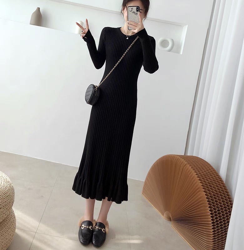 レディース ワンピース ニット ロング 長袖 Uネック ラウンドネック フレア Aライン リブニット かわいい 大人可愛い きれいめ 上品 おしゃれ レトロ ガーリー クール エレガント モダン レディース ワンピース ニット ロング 長袖 Uネック ラウンドネック フレア Aライン リブニット かわいい 大人可愛い きれいめ 上品 おしゃれ レトロ ガーリー クール エレガント モダン