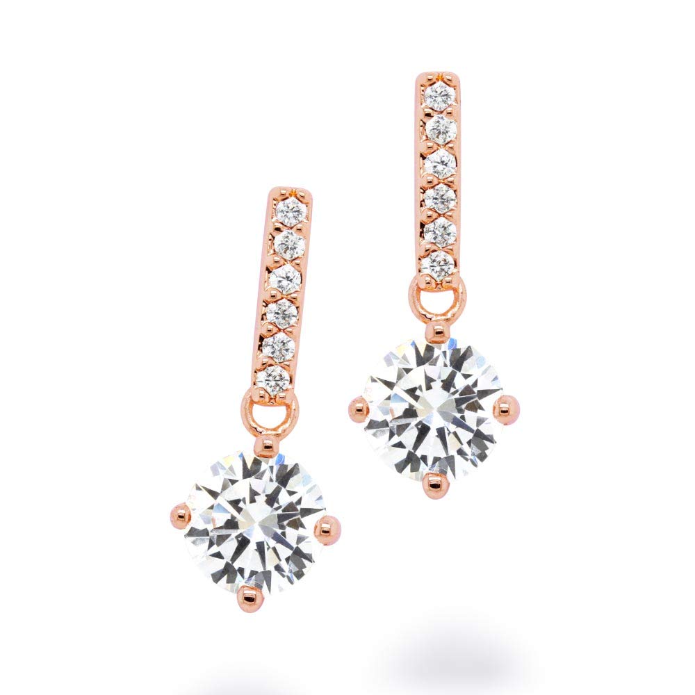 Gift from New York ピアス レディース 1.25ct 大粒 揺れるピアス ピンクゴールド 加工 シルバー925 金属アレルギー対応 女性 プレゼント Gift from New York ピアス レディース 1.25ct 大粒 揺れるピアス ピンクゴールド 加工 シルバー925 金属アレルギー対応 女性 プレゼント