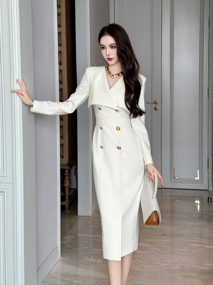 JY.上品 春冬 通勤 スーツワンピース 女王風 ダブルブレスト パーティードレス キャバ 着痩せ 大人 同窓会 披露宴 卒業式 結婚式 演奏会 ウェディング 二次会 JY.上品 春冬 通勤 スーツワンピース 女王風 ダブルブレスト パーティードレス キャバ 着痩せ 大人 同窓会 披露宴 卒業式 結婚式 演奏会 ウェディング 二次会