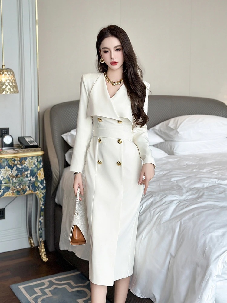 JY.上品 春冬 通勤 スーツワンピース 女王風 ダブルブレスト パーティードレス キャバ 着痩せ 大人 同窓会 披露宴 卒業式 結婚式 演奏会 ウェディング 二次会 JY.上品 春冬 通勤 スーツワンピース 女王風 ダブルブレスト パーティードレス キャバ 着痩せ 大人 同窓会 披露宴 卒業式 結婚式 演奏会 ウェディング 二次会