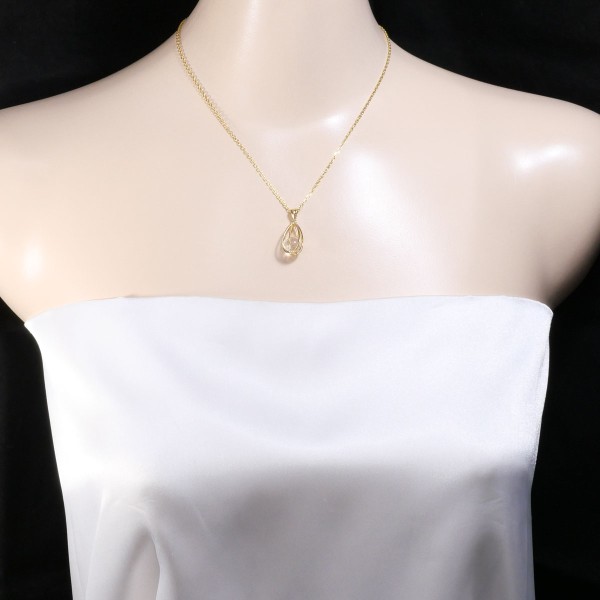 K18 18金 YG イエローゴールド ネックレス クォーツ 約42cm ジュエリー 中古 K18 18金 YG イエローゴールド ネックレス クォーツ 約42cm ジュエリー 中古