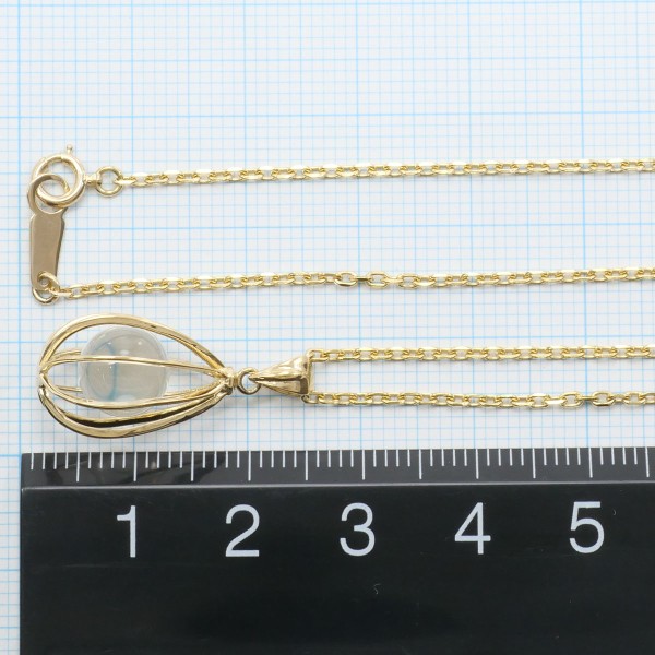 K18 18金 YG イエローゴールド ネックレス クォーツ 約42cm ジュエリー 中古 K18 18金 YG イエローゴールド ネックレス クォーツ 約42cm ジュエリー 中古