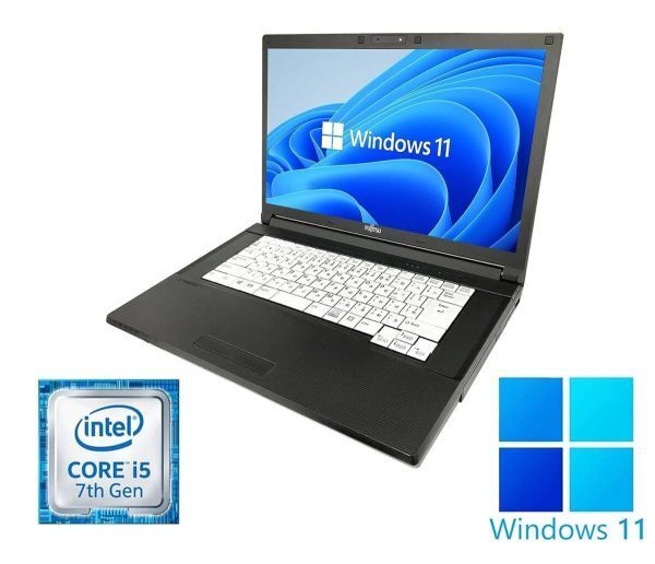 【AI搭載パソコン】富士通 A577 SSD:512GB 大容量メモリー:16GB Office2021 爆速 第7世代 core i5 【サポート付き】