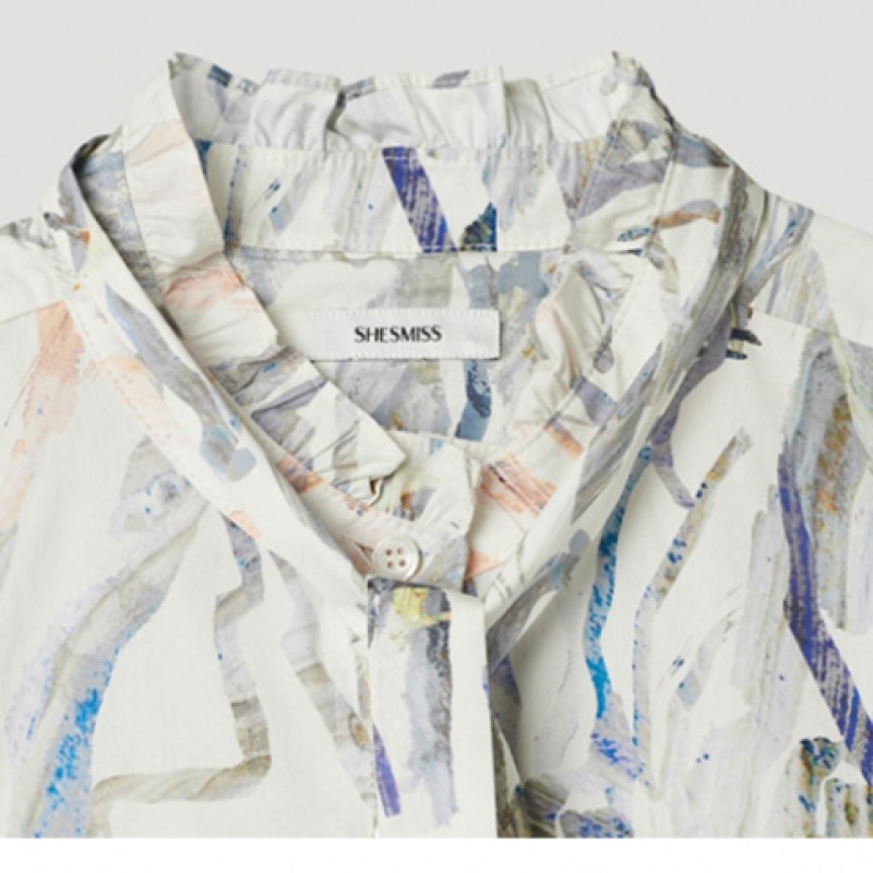 [シーズミス] フリルネックネクタイブラウス_swwblp11050_CR