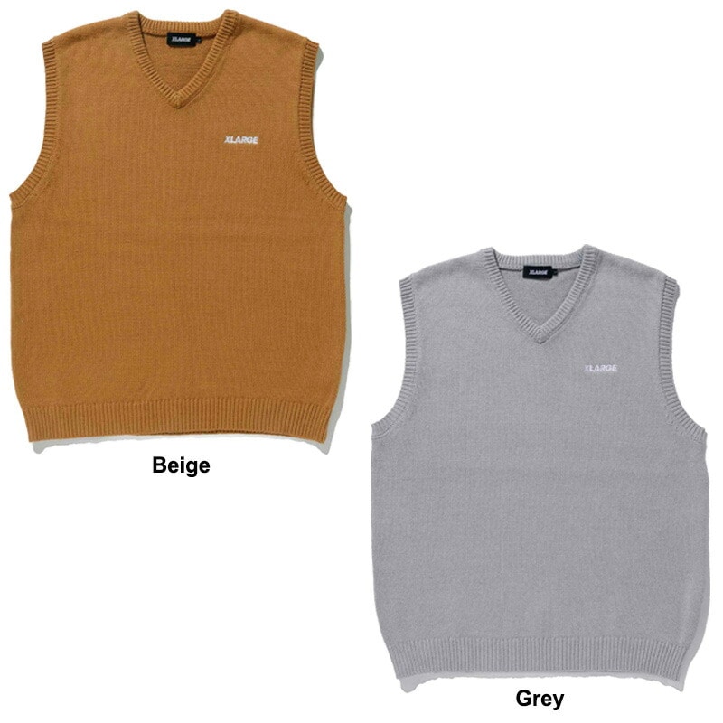 エクストララージ STANDARD LOGO KNIT VEST ニット ベスト トップス メンズ
