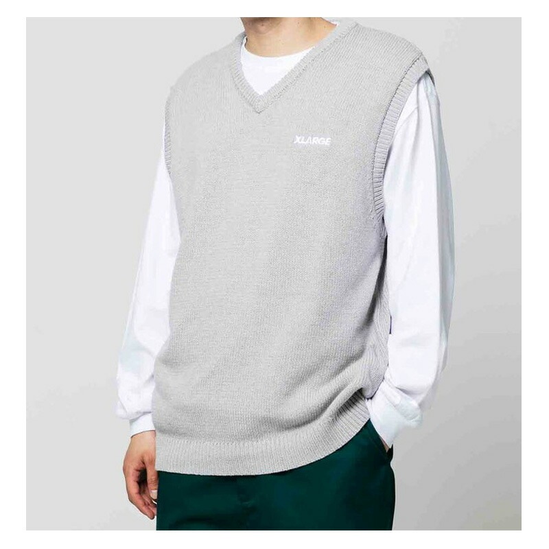 エクストララージ STANDARD LOGO KNIT VEST ニット ベスト トップス メンズ