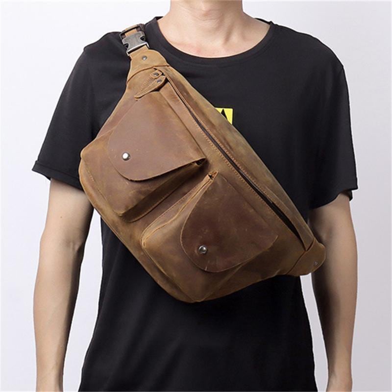 チェスト バッグ クロスボディ レザー 本革 アウトドア カジュアル バイク 自転車 観光 街歩き 斜め掛け メンズ レトロ 大容量 ウエスト バッグ チェスト バッグ クロスボディ レザー 本革 アウトドア カジュアル バイク 自転車 観光 街歩き 斜め掛け メンズ レトロ 大容量 ウエスト バッグ