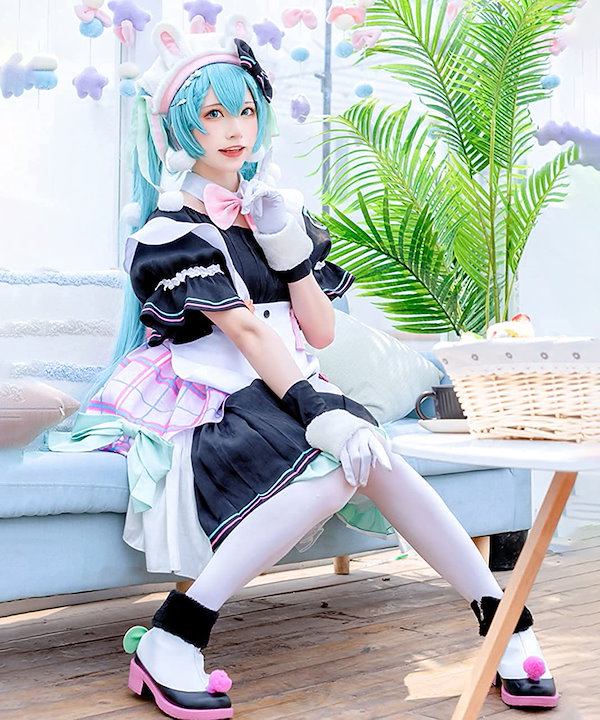 初音ミク コスプレ ワンピース メイド VOCALOID メイド服 パティシエ