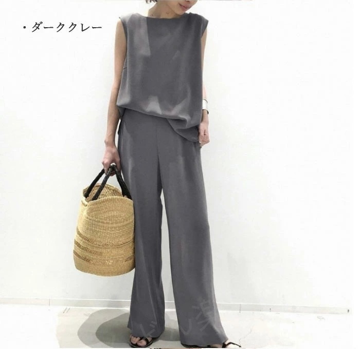 短納期 セットアップ レディース カジュアル 夏 レディース きれいめ おしゃれ 着痩せ ワイドパンツ 2点セット 卒業式 スーツ 母 40代 体型カバー ノースリーブ トップス パンツ 上下セット 短納期 セットアップ レディース カジュアル 夏 レディース きれいめ おしゃれ 着痩せ ワイドパンツ 2点セット 卒業式 スーツ 母 40代 体型カバー ノースリーブ トップス パンツ 上下セット