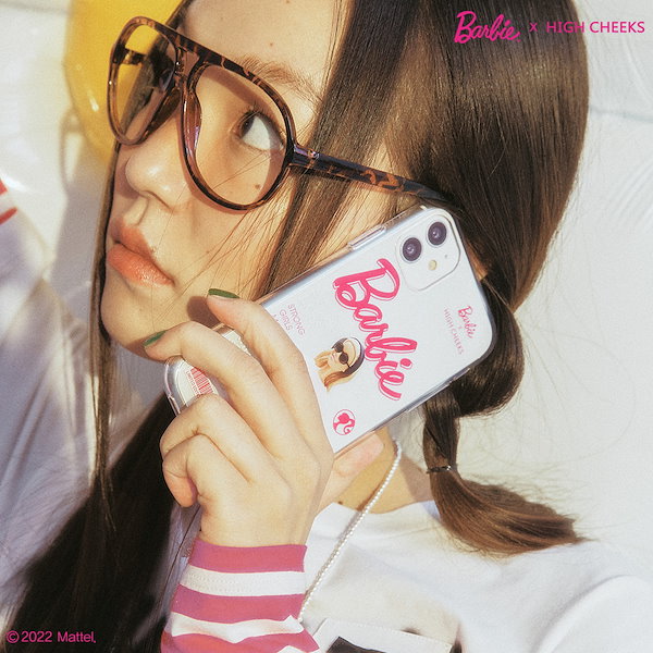 【HIGH CHEEKS×Barbie】Ponytail Barbie Glitter iPhoneケース HIGH CHEEKS×Barbie】Barbie Doll Box Glitter iPhoneケース