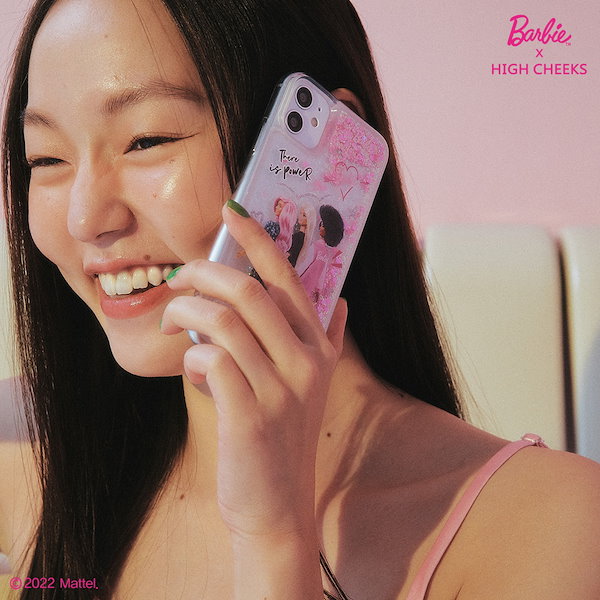 【HIGH CHEEKS×Barbie】Ponytail Barbie Glitter iPhoneケース HIGH CHEEKS×Barbie】Ponytail Barbie Glitter iPhoneケース