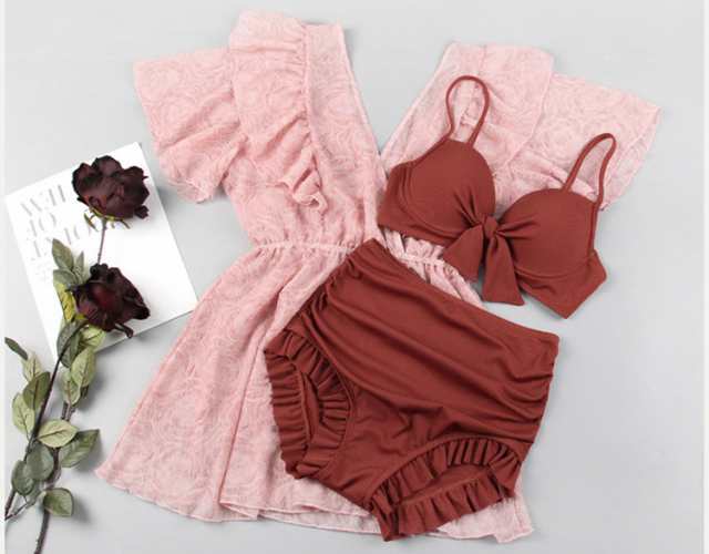 2025新作 水着 レディース 体型カバー ３点セット ビキニ オールインワン ショートパンツ一 スカート お洒落 おしゃれ キレイ かわいい セクシー おしゃれ ビキニ水着 ファション タンキニ