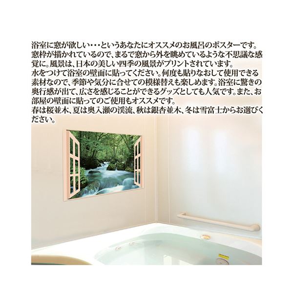 （まとめ） 昭プラ お風呂のポスター 四季彩 奥入瀬の渓流 8095652 (×2セット)