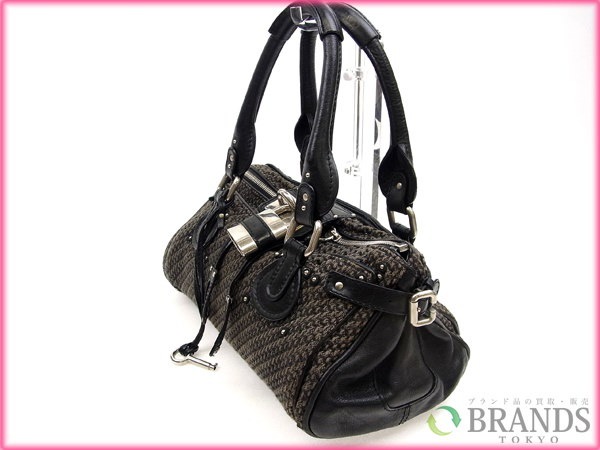 クロエ Chloe ハンドバッグ パディントン ブラック レザー (あす楽対応)(激安・即納)【中古】 Y039 . クロエ Chloe ハンドバッグ パディントン ブラック レザー (あす楽対応)(激安・即納)【中古】 Y039 .