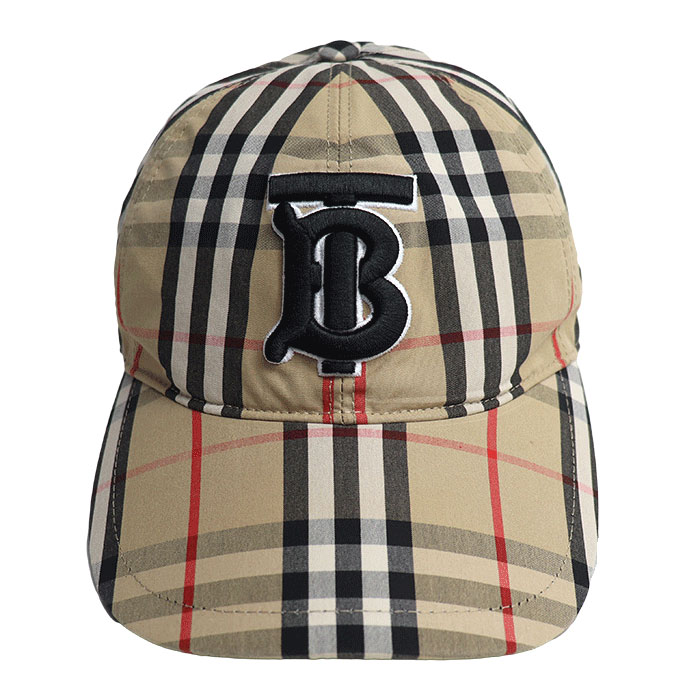 BURBERRY バーバリー TBロゴ ヴィンテージチェック キャップ ベージュ 8027502 56 ユニセックス 中古