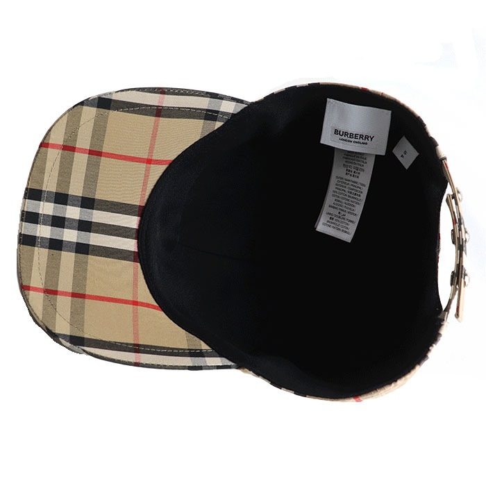 BURBERRY バーバリー TBロゴ ヴィンテージチェック キャップ ベージュ 8027502 56 ユニセックス 中古