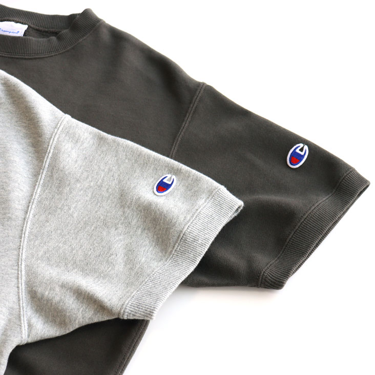 Champion チャンピオン 半袖スウェット BASIC 裏毛 ショートスリーブクルーネックスウェットシャツ ベーシック 染み込みプリント リサイクル サステナブル 春夏 C3-B018 Champion チャンピオン 半袖スウェット BASIC 裏毛 ショートスリーブクルーネックスウェットシャツ ベーシック 染み込みプリント リサイクル サステナブル 春夏 C3-B018