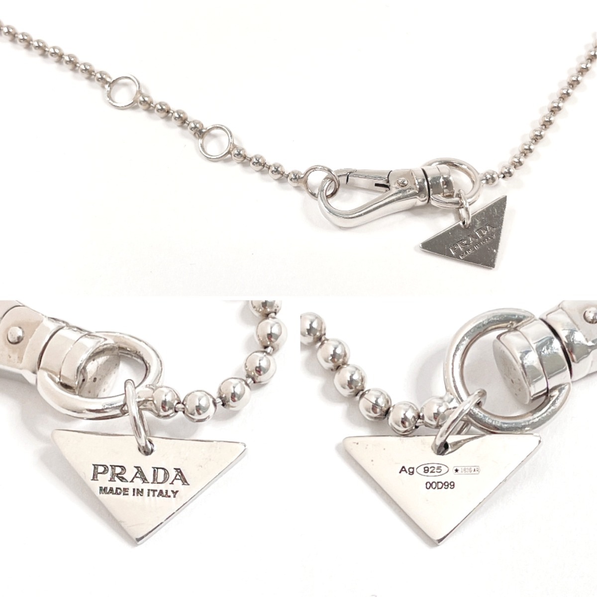 2JC835 トライアングル ロゴ シンボル ペンダント ネックレス シルバー シルバー925 ユニセックス