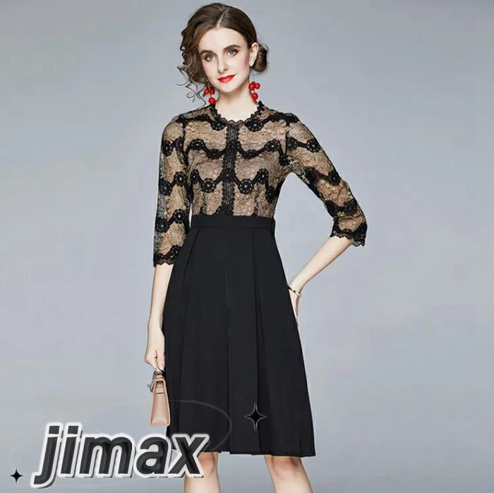 結婚式 ワンピース パーティードレス ドレス ミモレ 膝丈 ワンピース 袖あり レース&刺繍 大きいサイズ 30代 40代 お呼ばれ 他と被らない 20代 50代 体型カバー 袖付き 五分袖 秋 冬 結婚式 ワンピース パーティードレス ドレス ミモレ 膝丈 ワンピース 袖あり レース&刺繍 大きいサイズ 30代 40代 お呼ばれ 他と被らない 20代 50代 体型カバー 袖付き 五分袖 秋 冬