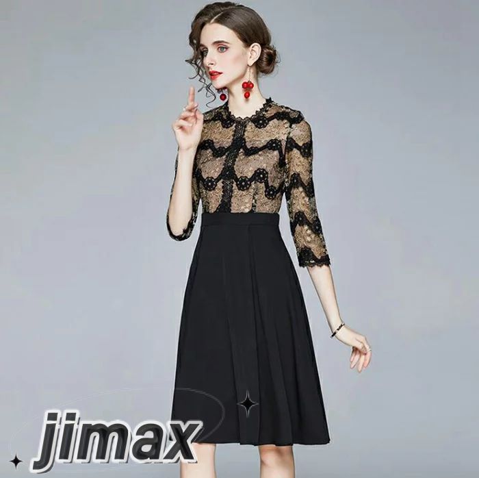 結婚式 ワンピース パーティードレス ドレス ミモレ 膝丈 ワンピース 袖あり レース&刺繍 大きいサイズ 30代 40代 お呼ばれ 他と被らない 20代 50代 体型カバー 袖付き 五分袖 秋 冬 結婚式 ワンピース パーティードレス ドレス ミモレ 膝丈 ワンピース 袖あり レース&刺繍 大きいサイズ 30代 40代 お呼ばれ 他と被らない 20代 50代 体型カバー 袖付き 五分袖 秋 冬