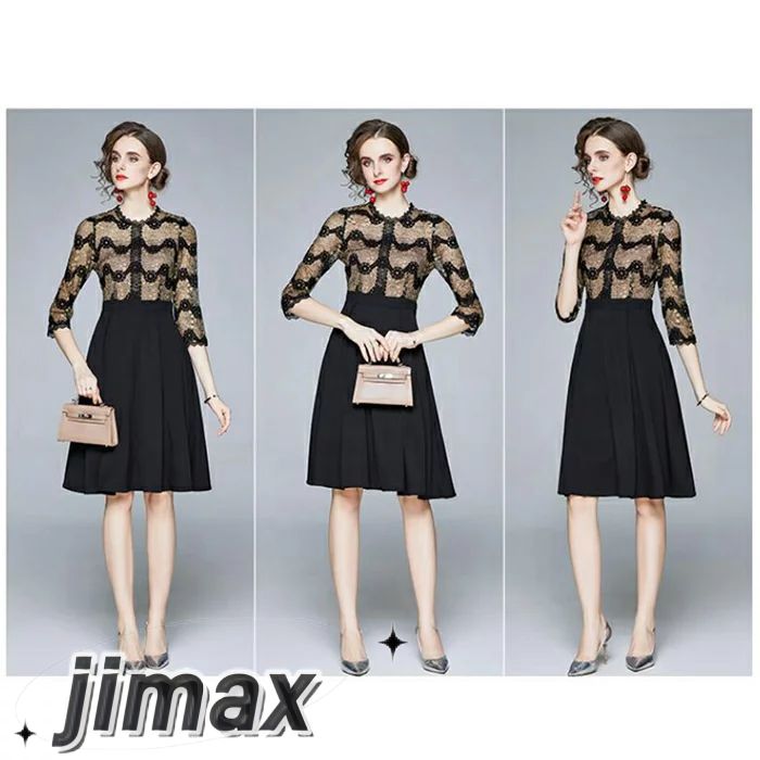 結婚式 ワンピース パーティードレス ドレス ミモレ 膝丈 ワンピース 袖あり レース&刺繍 大きいサイズ 30代 40代 お呼ばれ 他と被らない 20代 50代 体型カバー 袖付き 五分袖 秋 冬 結婚式 ワンピース パーティードレス ドレス ミモレ 膝丈 ワンピース 袖あり レース&刺繍 大きいサイズ 30代 40代 お呼ばれ 他と被らない 20代 50代 体型カバー 袖付き 五分袖 秋 冬