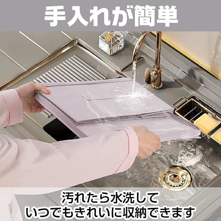 鍵付き収納ボックス ダイヤル錠 収納ケース 大容量 折りたたみ 水洗いOK 衣類 ふた付き おしゃれ 布製 ファスナー(グレー, 3L) 鍵付き収納ボックス ダイヤル錠 収納ケース 大容量 折りたたみ 水洗いOK 衣類 ふた付き おしゃれ 布製 ファスナー(グレー, 3L)