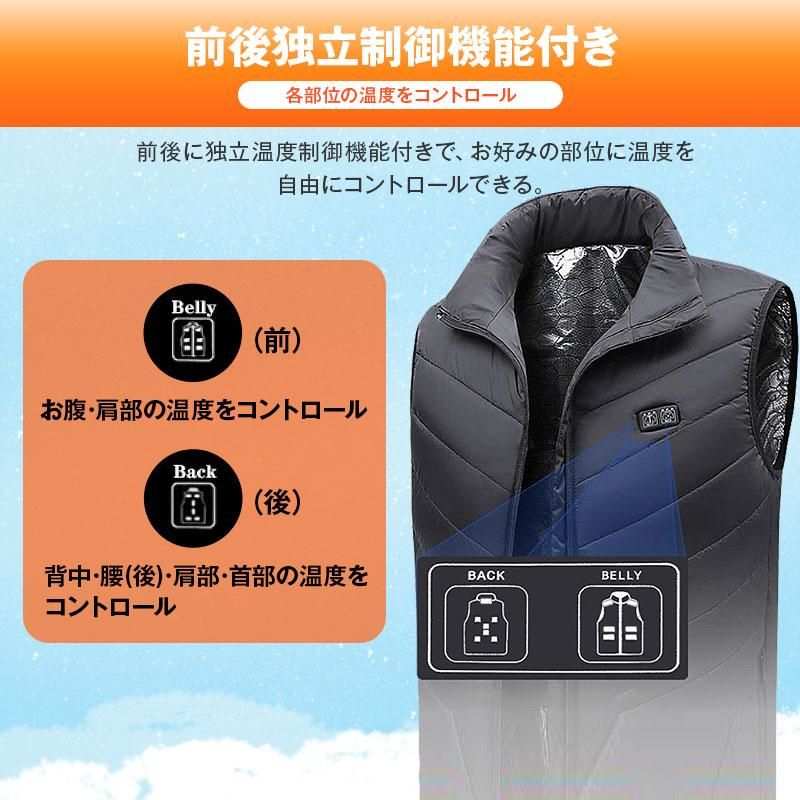 電熱ベスト ヒーターベスト 10000mAhバッテリー付き13枚 前後独立温度設定 3段階調温 速暖 発熱 即暖&安全&省エネ 男女兼用 軽量 屋外作業 バイク アウトドア 登山 釣り 通勤通学 防寒 電熱ベスト ヒーターベスト 10000mAhバッテリー付き13枚 前後独立温度設定 3段階調温 速暖 発熱 即暖&安全&省エネ 男女兼用 軽量 屋外作業 バイク アウトドア 登山 釣り 通勤通学 防寒