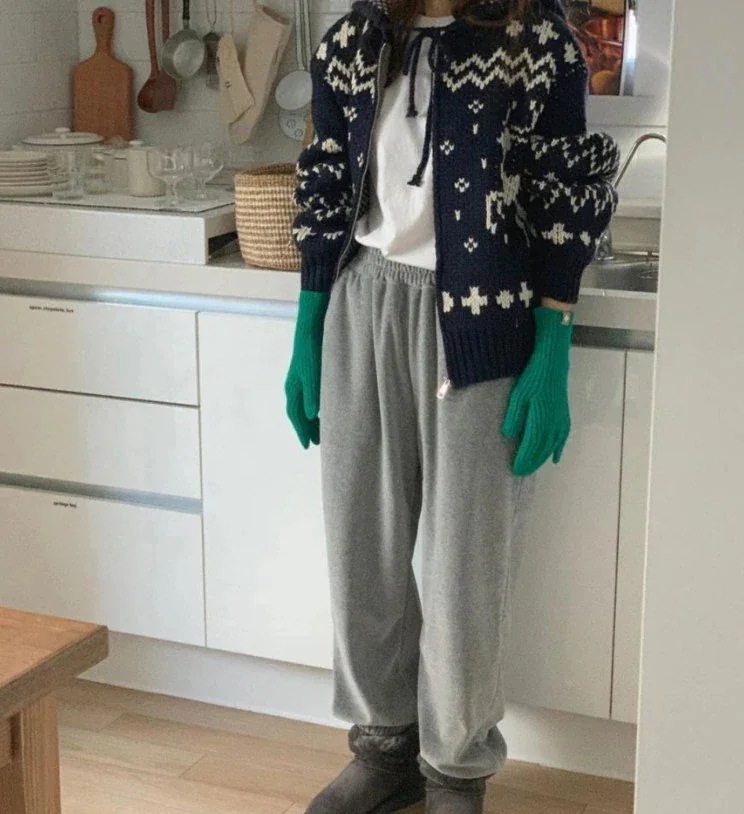 【3日出荷】レディースファッション トップス ニット ニットパーカー フーディー ノルディック柄 韓国ファッシ 【3日出荷】レディースファッション トップス ニット ニットパーカー フーディー ノルディック柄 韓国ファッシ